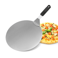 Nerezová lopatka na pizzu 10 palcov s ergonomickou rukoväťou