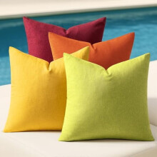 Lot de 4 housses de coussin imperméables en polyester 45 x 45 cm