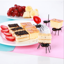 Fourchettes à fruits en plastique (12 pièces) avec motif fourmi, 4,5 cm
