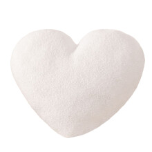 Valentine's Day Heart-Shaped Throw Pillow, 17.7x13.7", Plush Cushion for Sofa/Couch/Bed, White Decor & Gift – Compatible with Valentine's Day
