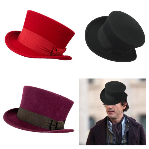 Καπέλο Fedora με μαύρο κοντό γείσο και επίπεδη κορυφή, δώρο έκπληξη για τον φίλο, τον 1