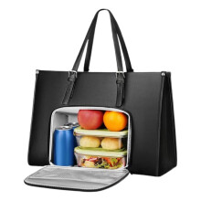 Modern lunchväska för kvinnor – Laptop- och lunchlådafack, Frukt-/Drycker-/Snacksbehållare, Pendlingsmode – Kompatibel med 15,6" laptop