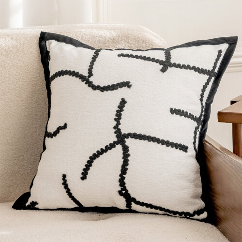 Pernă de canapea Chenille albă 45x45 cm 1