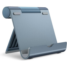 Adjustable Foldable Tablet Stand for iPad/iPad Pro/Air/Mini, Galaxy Tab A8/A7 Lite/S8/S7, Kindle, Phones (4-13"), Silver