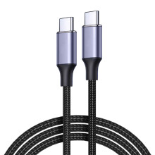 100W USB C till USB C-kabel Snabb USB C-laddningskabel Flätad nylon 480 Mbps dataöverföring för smartphones, surfplattor, bärbara datorer