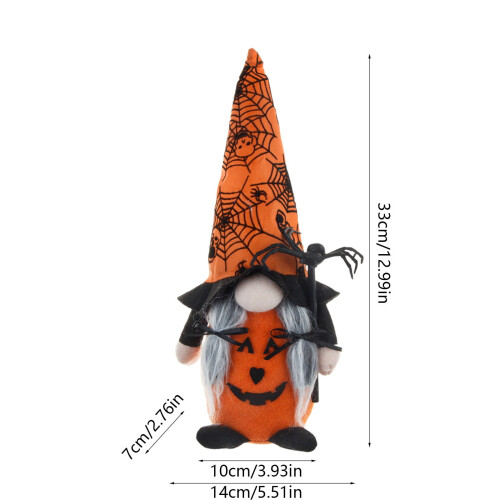 Halloween-tonttu noidanhatulla, 13 tuuman kangaskoriste 2