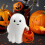Halloweenská figurka ducha dýně design 1 kus 4
