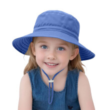 Toddler Sun Hat for Boys & Girls 0-6Y, Breathable Fisherman Cap, Lightweight Summer Beach Hat – Blue, Compatible with 6-24M