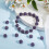 Lilla polymerleireperler med strass 10 mm runde 100 3