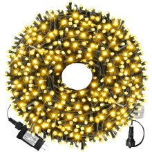 300 LED světelných řetězů o objemu 105 stop (3,2 m), teplé bílé světlo, 8 režimů, UL