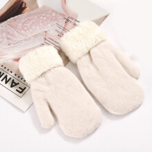 Womens Gloves Winter Ski Snow Mittens Fashion Warm Cold Weather Gloves Full Finger Knit Gloves White