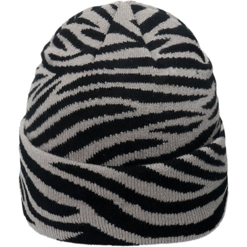 Strickmütze mit Tiermuster, doppellagig