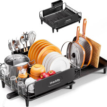 Égouttoir rétractable pour bols et assiettes de cuisine, grand égouttoir rétractable pour bols et assiettes