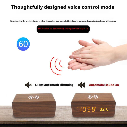 Digital Alarm Clock LED Display 3 Alarms Adjustable 2