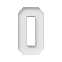 Modern House Address Number Zero Metal Wall Mountable Decorative Sign for Outdoor or Indoor Use Suitable for Home Office Apartment