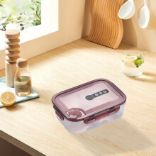 Contenants repas en verre à 3 compartiments de 1 litre (36 oz) avec couvercles à fermeture hermétique – compatibles micro-ondes, four,