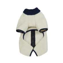Mono polar para perro con cremallera, color beige, talla L