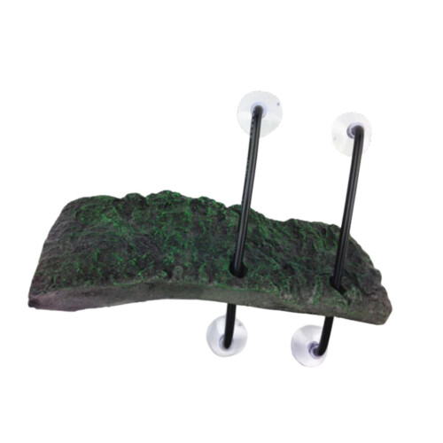 Plataforma flutuante para répteis tomarem sol com design de rocha. 1