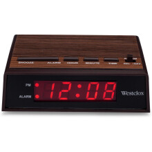 Retro Wood Style Easy To Read Super Bright Small Night Table Ascending Alarm Clock 22690.