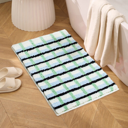 Waterhog Blauw Badkleed 60x40cm Antislip Wasbaar