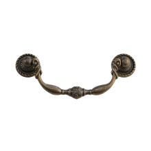 Poignée de meuble vintage en bronze, 114 mm
