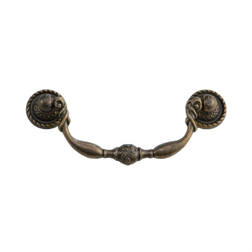 Poignée de meuble vintage en bronze, 114 mm