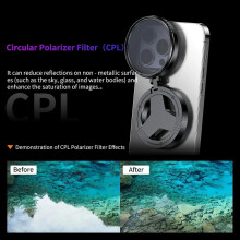 Trealamh Gléasta Maighnéadach le CPL 52mm & Scagaire ND64 – Ag luí le Ceamaraí DSLR/Gan Scáthán