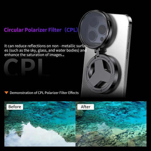 Κιτ μαγνητικής βάσης με φίλτρο CPL 52 mm και φίλτρο ND64 – Συμβατό με φωτογραφικές