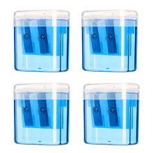 Transparent Candy Color Pencil Sharpener with Double Holes for Office and Home, Portable Manual Sharpener for Adult Artists, Oval Planer Set