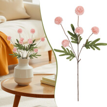 Fleurs de chrysanthème artificielles – Lot de 5 faux chrysanthèmes oignons pour mariage, décoration intérieure, hôtel et accessoires de