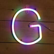 Letter Neon Lights, LED Neon Night Light Neon Lights Wall Decorative Night Light for Kids Bedroom Battery USB Operated Multicolor