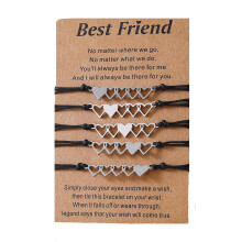 5er-Set Partnerarmbänder für beste Freundinnen – Freundschaftsarmband mit Herzmotiv, auch über große Entfernungen, ideal als Geschenk für