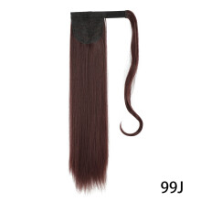 32 inch synthetische paardenstaart haarextensie clip-in nep pruik haarstuk blond wikkelvlecht lange gladde paardenstaart