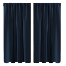 63" Room Darkening Thermal Curtains with Dual Rod Pocket, Blackout Drapes for Bedroom & Living Room