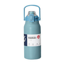 Im Angebot! Hellblauer Edelstahl-Thermosbecher, 1300 ml Vakuumflasche für heiße und kalte Getränke – geeignet für Fitness und