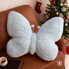 Coussins décoratifs amusants AuroraX pour lit, coussin bleu doux en forme de nœud, pour salon, canapé, cadeau de Saint-Valentin pour femmes et