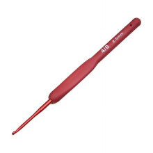 2,5 mm-es ergonomikus horgolótű alumínium fejjel, piros