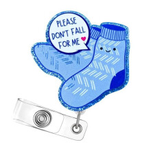 Socks Badges Holder with Swivel Clip for Nurse Doctor Student Teacher Office Worker Retractable Badges Reel