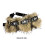 Punk damesriem van imitatieleer met studs en bontrand. 3