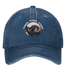 Șapcă de baseball Pedro Raccoon Meme – Șapcă snapback neagră spălată, ușoară și respirabilă, pălărie unisex reglabilă pentru tătic,