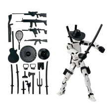 Creative Decompression Action Figure Doll Set, 1 Pcs Poseable Model Kit for Adult Stress Relief White