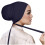 Lett å bruke, elastisk hijab for kvinner, myk, pustende, daglig hodeplagg, mørkeblå 1