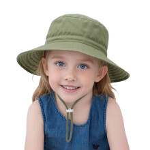 Toddler Sun Hat for Boys & Girls 0-6 Years – Breathable Fisherman Cap, Lightweight Summer Beach Hat, Army Green, Compatible with 2-6 Years