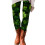 Women's Green Plaid Leggings with Shamrock Pattern - Soft 1