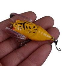 2PC 4cm 6g Floating Water Fishing Lures Jigs Simulate Cicada-Shaped Bait, Artificial Sweet Swimming Fishhook, For Outdoor Fish