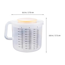Tasse à mesurer graduée de 2,5 l, tasse à pâtisserie avec poignée, pichet doseur en plastique, ustensiles de cuisine et de pâtisserie