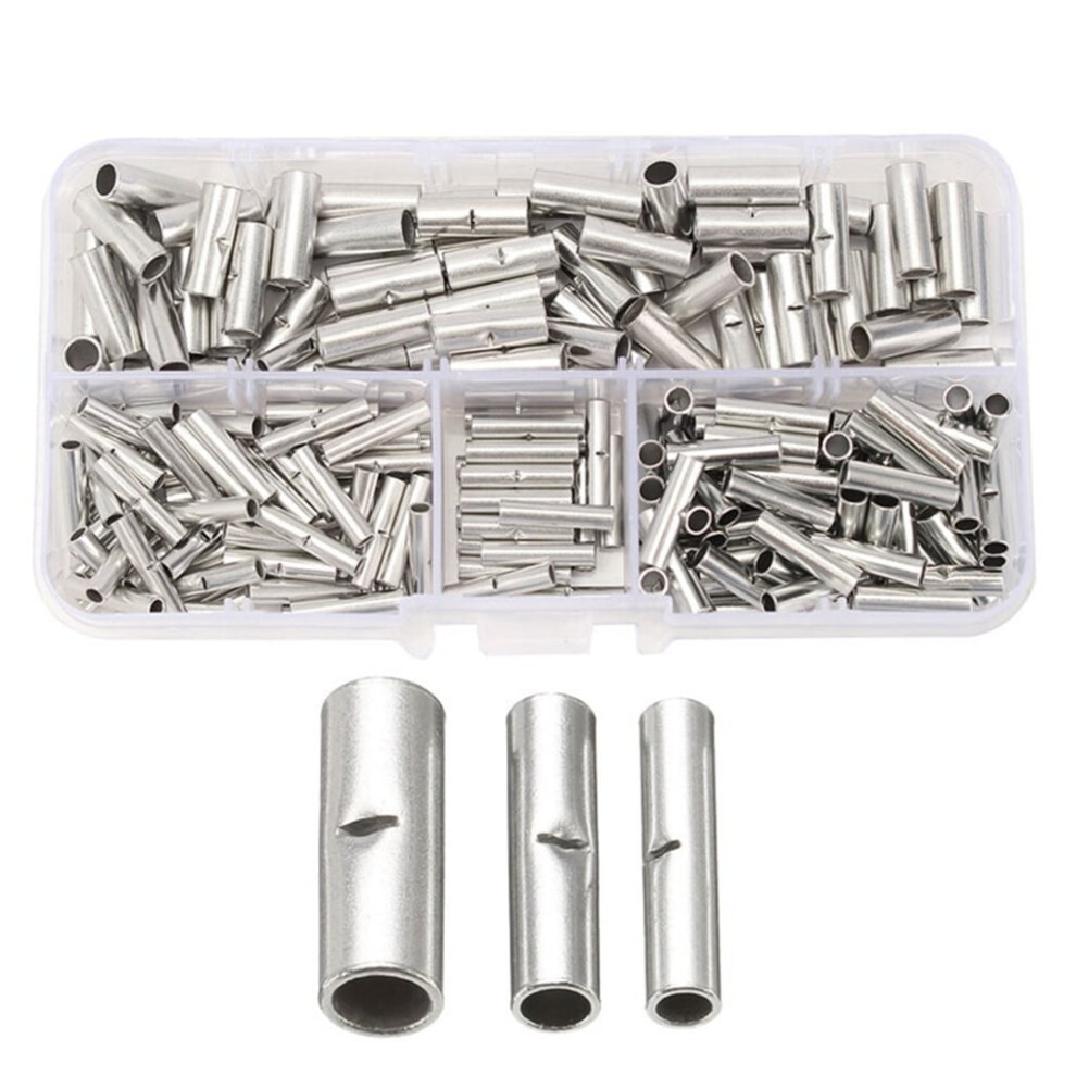 200Pcs/Set Brass Crimp Wire Connectors Assortment Not Insulated Butt Splices Butt Connector Set For Electrical Repairs 9405492027183