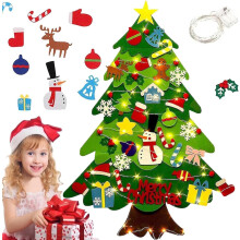 Felt Christmas Tree for Toddlers, 38.6 x 27.6 in with 21