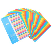 38-Piece Colorful Plastic File Dividers with Index Tabs for Office, Home, and School Organization