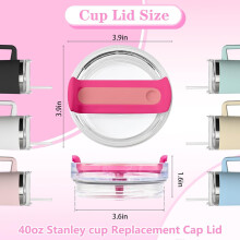 Lot de 4 couvercles transparents anti-fuites pour gobelet Stanley de 1,2 L (40 oz) – Compatibles avec les gobelets de voyage Stanley
